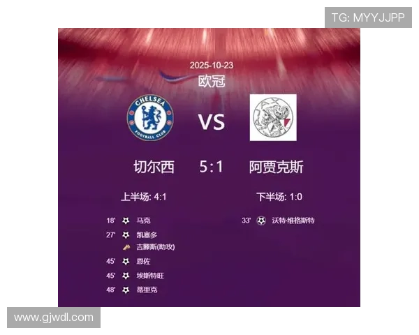 切尔西5比1大胜十人阿贾克斯恩佐埃斯特旺点射凯塞多破门再添胜利
